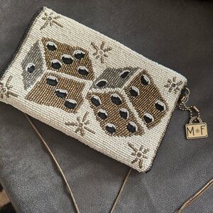 Mary Frances Beaded Dice Pattern Pouch